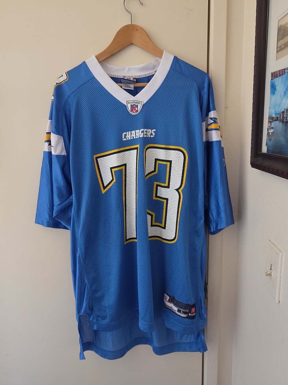 Reebok NFL San Diego Chargers McNeill 73 Jersey Size L Blue